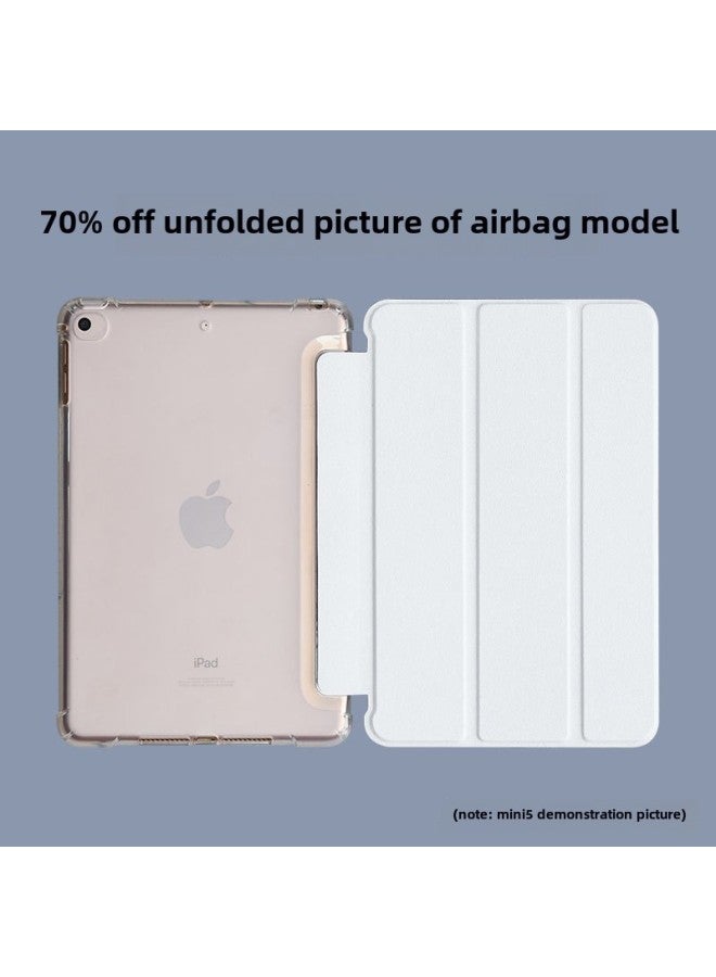 Source IPad Protective Case Printing Material Flat Protective Case Bottom Case Printing Material White Leather-Color:Double-sided Three-fold Pen Slot 】-Applicable Model:Air6-11 Inches - Image 3